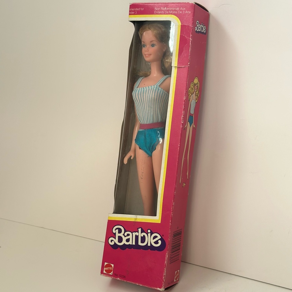 Vintage 1982 Barbie #5336 Blue Bathing Suit NIB Rare Foreign Edition - Picture 14 of 15